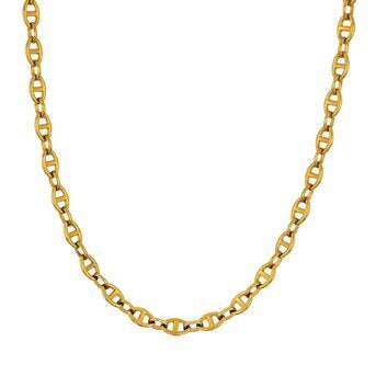 Gold Coffee bean link chain Necklace