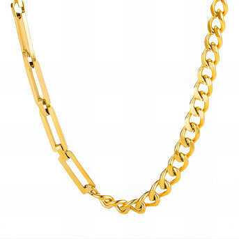 2 Sided Gold Chain Necklace