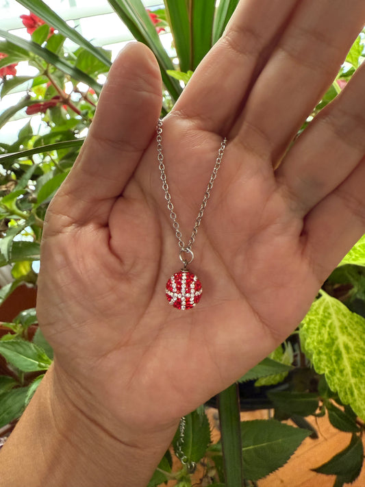 Sparkly Basketball Necklace
